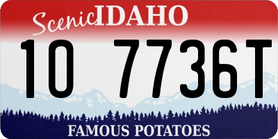 ID license plate 1O7736T