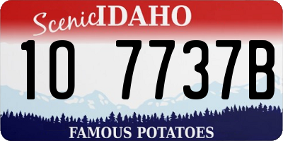 ID license plate 1O7737B
