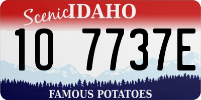 ID license plate 1O7737E