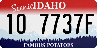 ID license plate 1O7737F