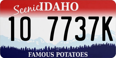 ID license plate 1O7737K