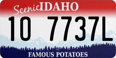 ID license plate 1O7737L