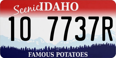 ID license plate 1O7737R