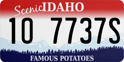 ID license plate 1O7737S