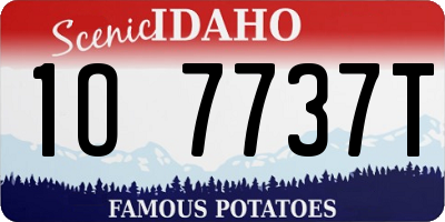 ID license plate 1O7737T