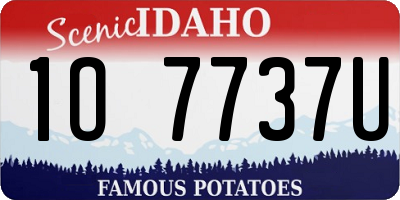 ID license plate 1O7737U