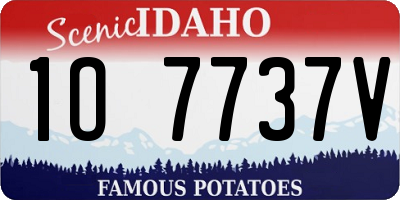ID license plate 1O7737V