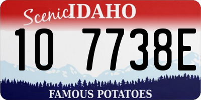 ID license plate 1O7738E