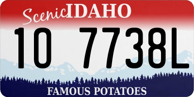 ID license plate 1O7738L