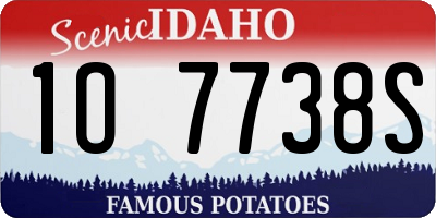 ID license plate 1O7738S