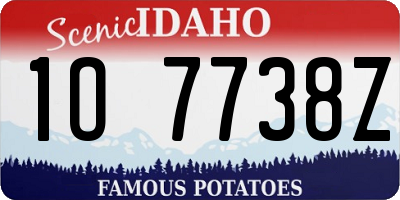 ID license plate 1O7738Z