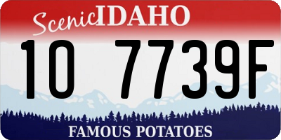 ID license plate 1O7739F
