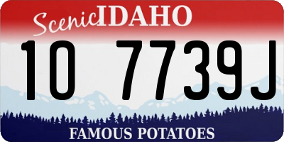 ID license plate 1O7739J