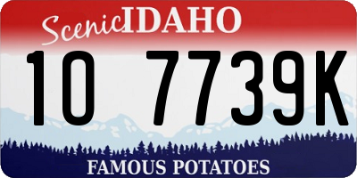 ID license plate 1O7739K