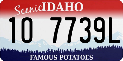 ID license plate 1O7739L
