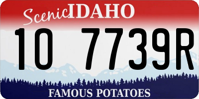 ID license plate 1O7739R