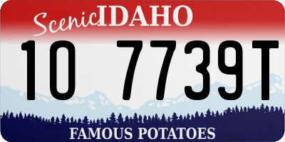 ID license plate 1O7739T