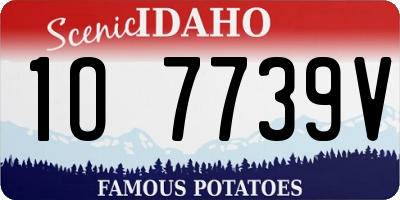 ID license plate 1O7739V