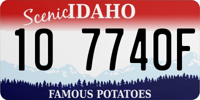 ID license plate 1O7740F