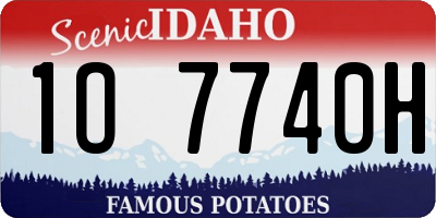 ID license plate 1O7740H