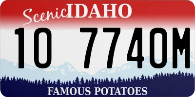 ID license plate 1O7740M