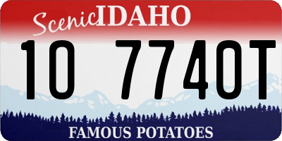 ID license plate 1O7740T