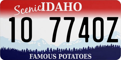 ID license plate 1O7740Z