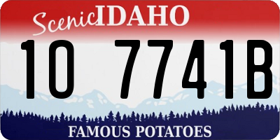 ID license plate 1O7741B