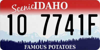 ID license plate 1O7741F