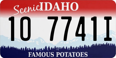 ID license plate 1O7741I