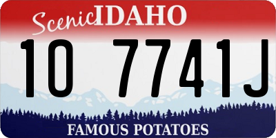 ID license plate 1O7741J