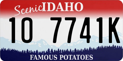 ID license plate 1O7741K