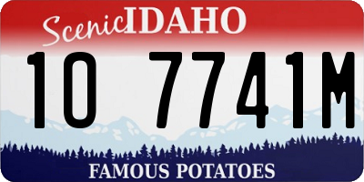 ID license plate 1O7741M
