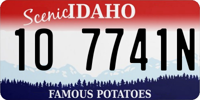 ID license plate 1O7741N