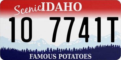ID license plate 1O7741T