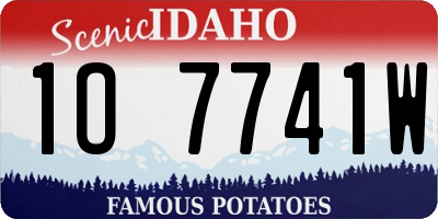 ID license plate 1O7741W