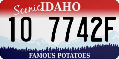 ID license plate 1O7742F