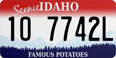 ID license plate 1O7742L