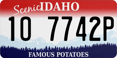 ID license plate 1O7742P
