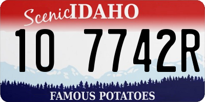 ID license plate 1O7742R