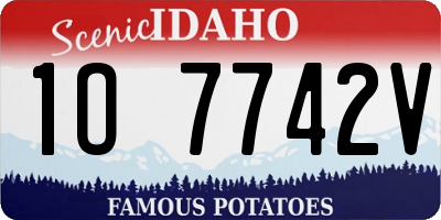 ID license plate 1O7742V