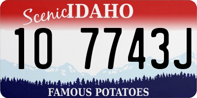ID license plate 1O7743J
