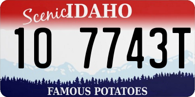 ID license plate 1O7743T