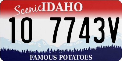 ID license plate 1O7743V