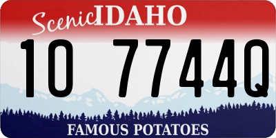 ID license plate 1O7744Q