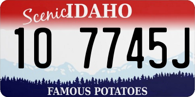 ID license plate 1O7745J