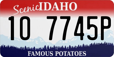 ID license plate 1O7745P