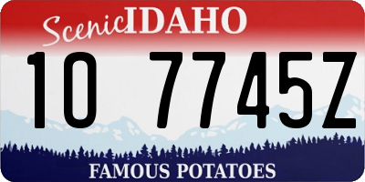 ID license plate 1O7745Z