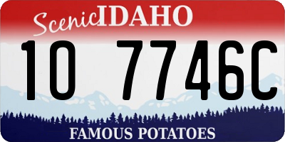 ID license plate 1O7746C