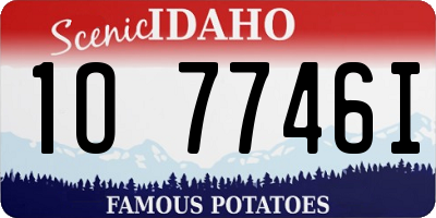 ID license plate 1O7746I